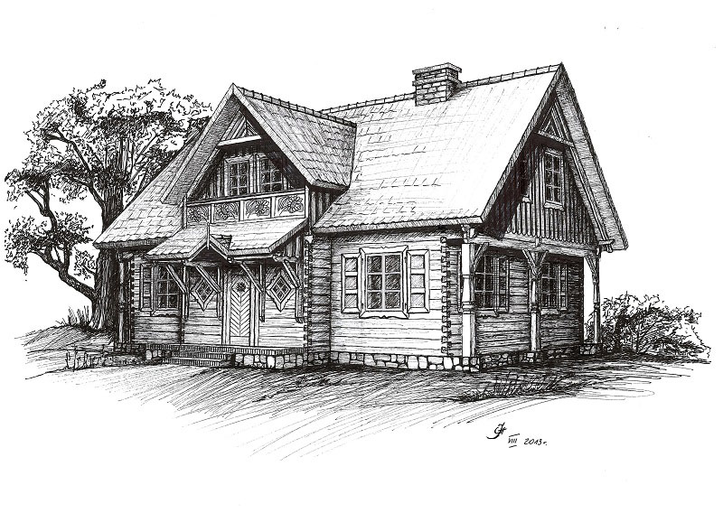 Drewniany dom z pracowni Wiejskie Klimaty