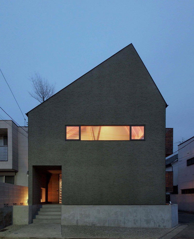 Architektura Japonii : otwarte poddasze w domu jednorodzinnym