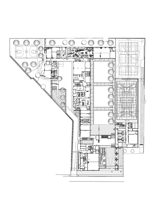 Budynek szkoły : Nanterre, Francja