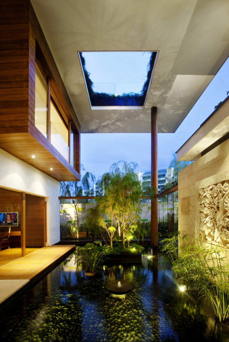 Ogród na dachu? Projekt domu jednorodzinnego, Singapur
