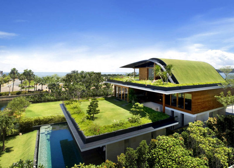 Ogród na dachu? Projekt domu jednorodzinnego, Singapur