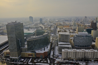  Warszawa moje miasto. Panorama Warszawy. Widok z PKiN.