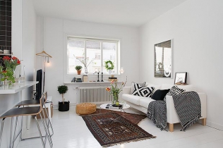 Mały apartament urządzony ze smakiem : Szwecja