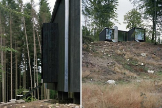 Architektura krajobrazu - dom w lesie