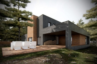 Dom w lesie : projekt od KILKORO architekci 