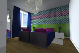 Stylowy apartament w Ustroniu : Projekt Kwadrat
