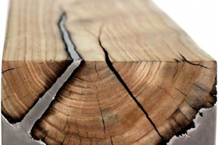 Zestaw mebli drewno-aluminiowych