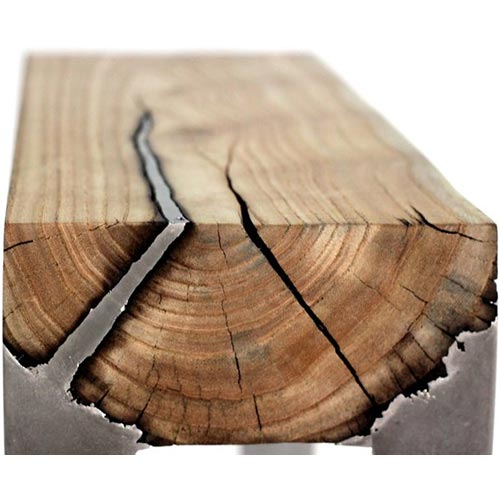 Zestaw mebli drewno-aluminiowych